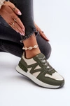 Sneakersy Damskie Z Eko Skóry Zielone Kaimans