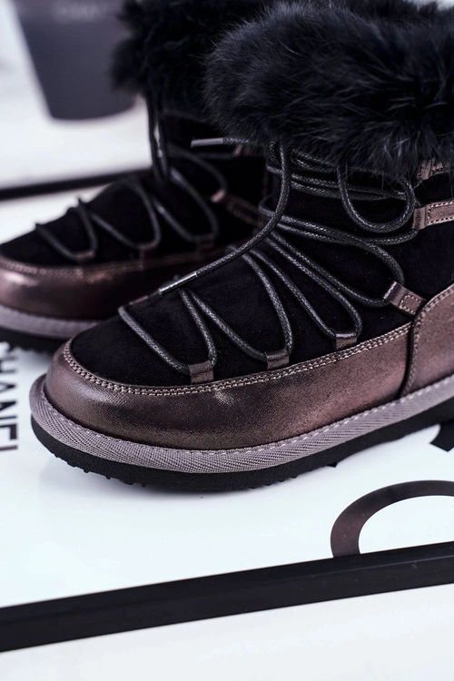 Dziecięce Botki Śniegowce Big Star Czarne GG374083