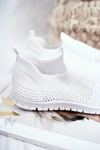 Dziecięce Sportowe Buty Slip-On Białe Bobi
