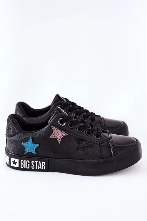 Dziecięce Skórzane Trampki BIG STAR II374031 Czarne