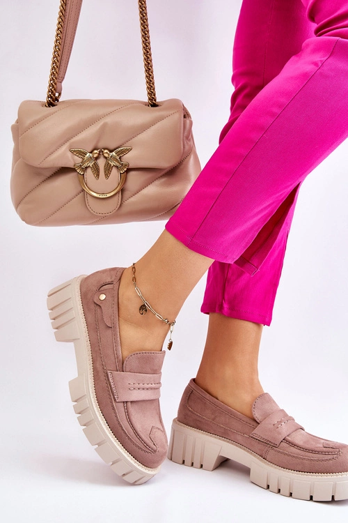 Damskie Zamszowe Wsuwane Półbuty Jasnobrązowe Fiorell