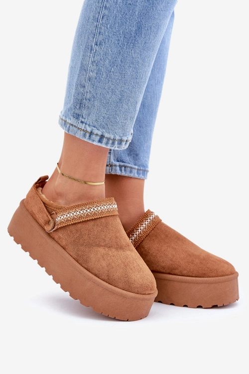 Śniegowce Z Ozdobnym Haftem Camel Selithria