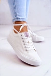 Damskie Tenisówki Materiałowe Cross Jeans JJ2R4050C Białe