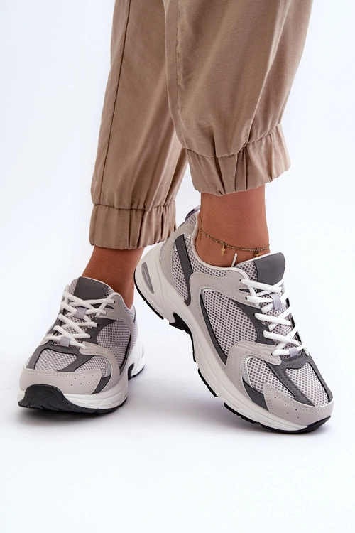 Buty Sportowe Sneakersy Damskie Szare Kildia