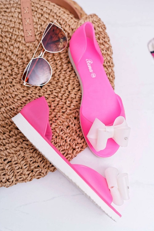 Gumowe Balerinki Meliski Kokardy Różowe Candy