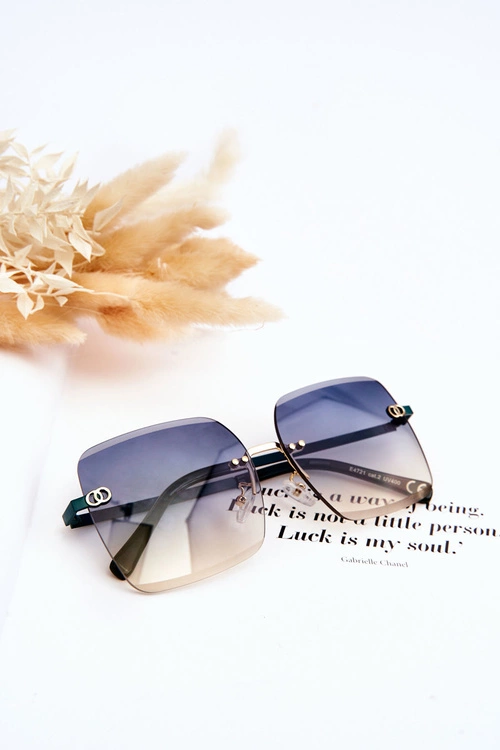 Duże Damskie Okulary Przeciwsłoneczne 400UV E4721 Zielone