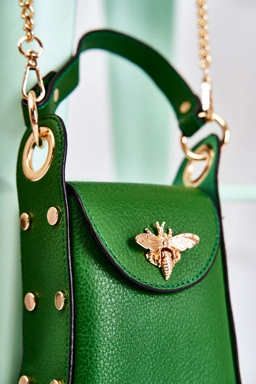 Mała Damska Torebka Z Ozdobą Zielona Ellies