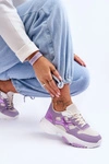 Damskie Sneakersy Sznurowane Fioletowe Cortes 