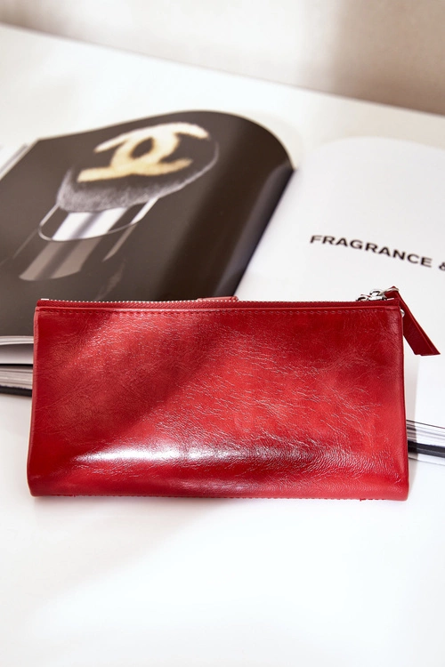 Portfel Damski Z Eko Skóry Czerwony Irinda