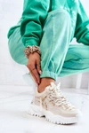 Sneakersy Na Masywnej Podeszwie Beżowe Your Style