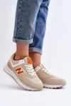 Buty Sportowe Sneakersy Damskie Beżowe Lifari