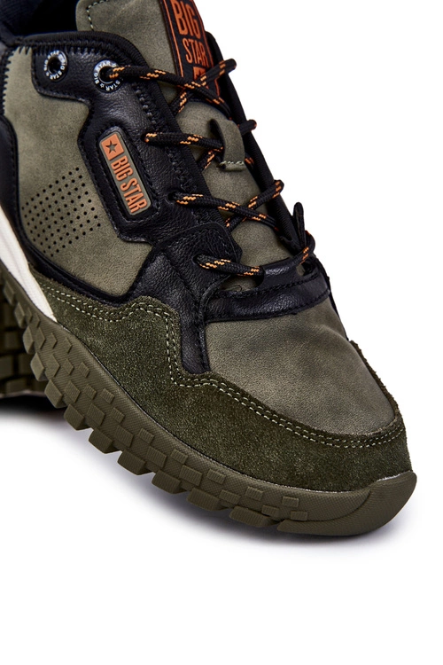 Męskie Klasyczne Buty Sportowe Memory Foam Big Star KK174272 Zielone