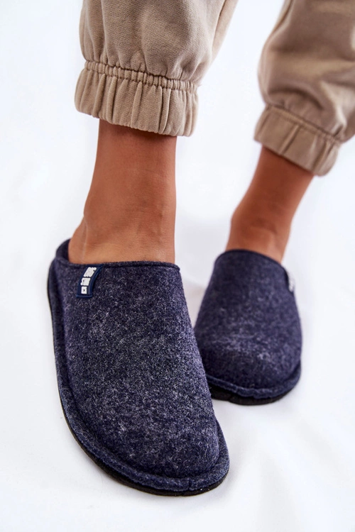 Klasyczne Damskie Papcie Big Star KK276013 Granatowe