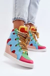 Damskie Sneakersy Na Koturnie Multikolor Leoppa