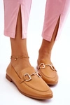 Klasyczne Damskie Mokasyny Z Ozdobą Camel Jamie