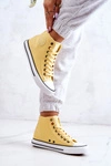 Damskie Wysokie Trampki Big Star JJ274207 Żółte