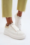 Skórzane Sneakersy Damskie GOE NN2N4031 Białe