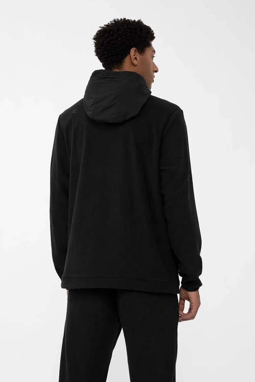 Bluza Polarowa 4F Męska Z Kapturem 4FAW23TFLEM137-20S Czarna