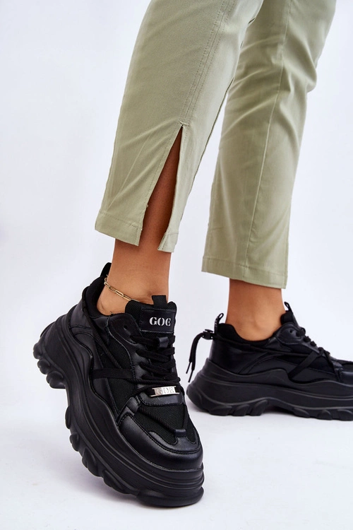 Buty Sportowe Na Masywnej Platformie GOE LL2N4030 Czarne