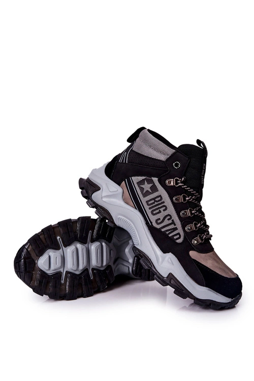 Buty Trekkingowe Męskie Big Star II174203 Czarno-Szare