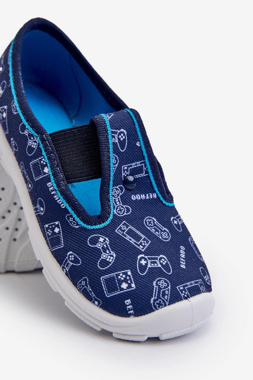 Buty Kapcie Dziecięce Befado Wsuwane 975X182 Granatowe