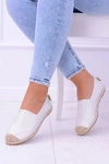 Brokatowe Espadryle Lu Boo Białe