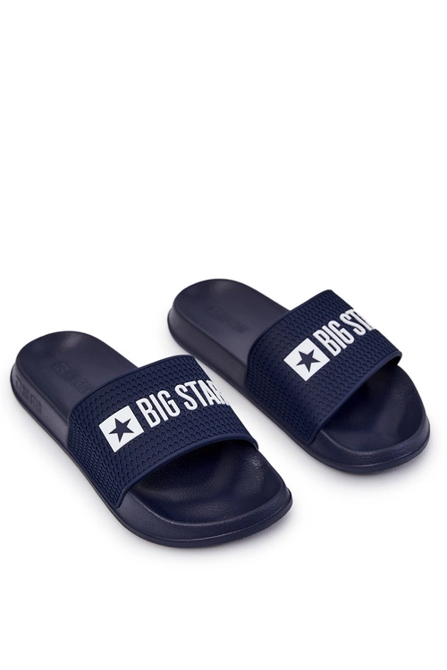 Męskie Klapki Big Star JJ174507 Granatowe