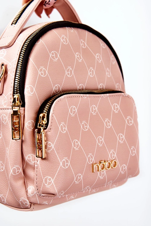 Damski Skórzany Plecak NOBO L1341-C004 Różowy