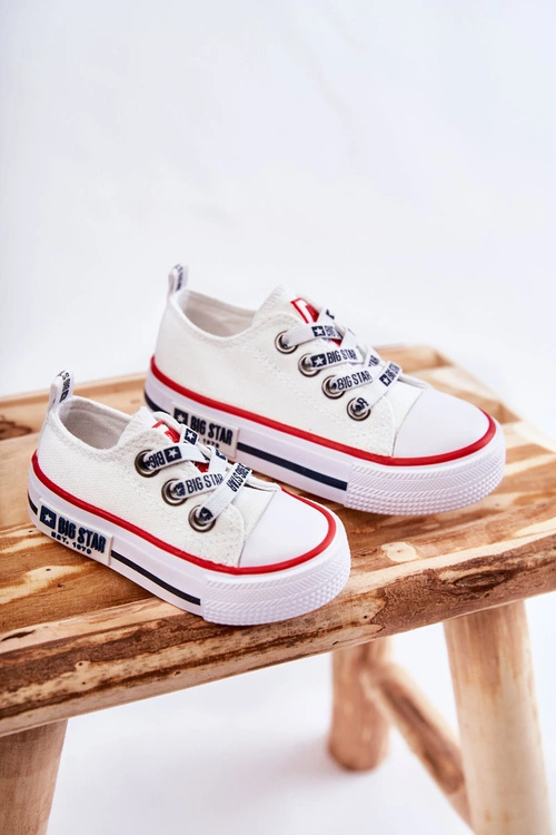 Dziecięce Materiałowe Trampki BIG STAR KK374068 Białe
