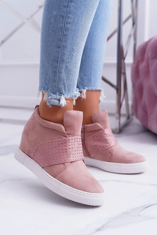 Sneakersy Damskie Różowe Lu Boo Cekiny PinkSugar
