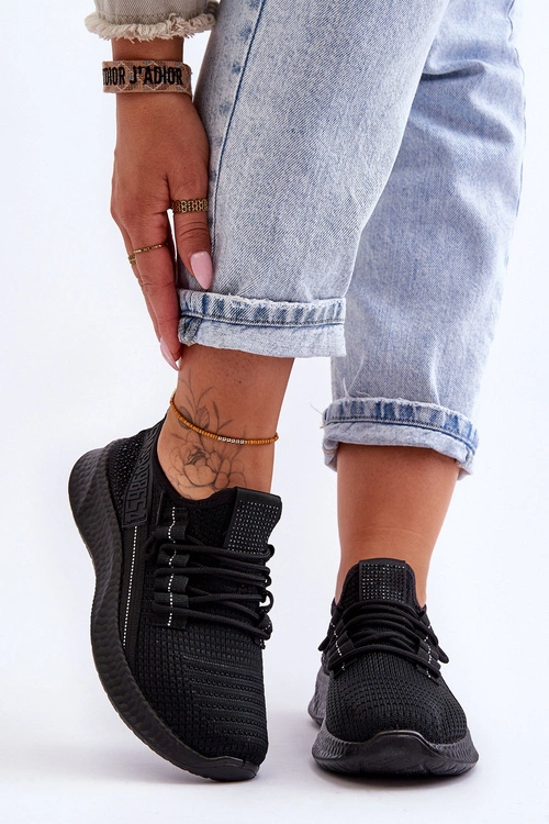 Wsuwane Damskie Buty Sportowe Czarne Hold Me!