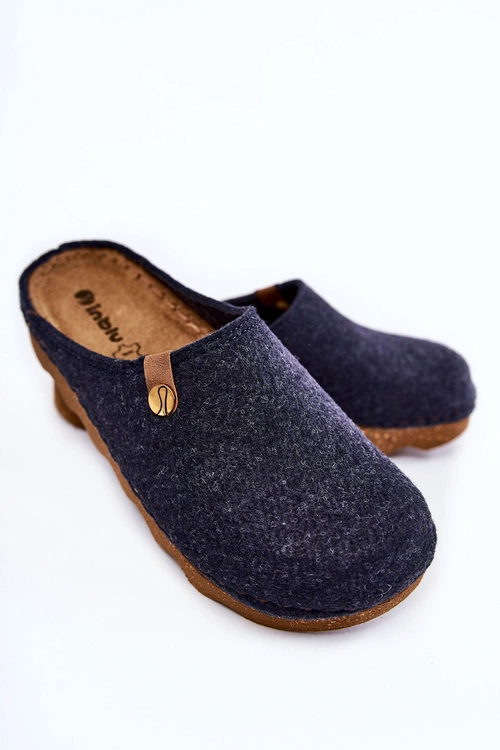 Domowe Papcie Klapki Profilaktyczne Inblu DK-08-041 Granatowe