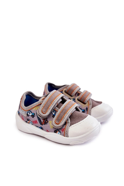 Dziecięce Tenisówki Autka Befado 907P139 Szare