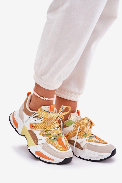 Sneakersy Buty Sportowe Damskie Z Podwójnym Sznurowaniem Multikolor Efobell
