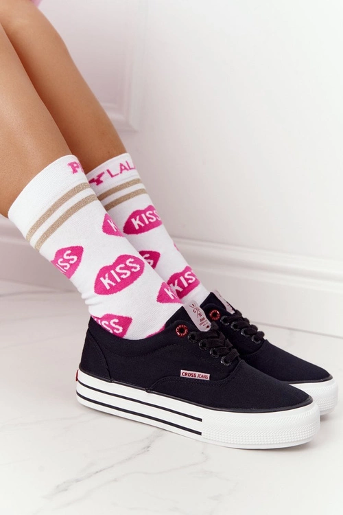 Damskie Tenisówki Na Platformie CROSS JEANS FF2R4002C Czarme