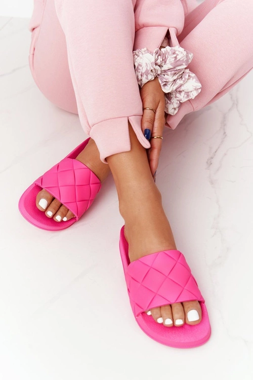 Gumowe Klapki Damskie Fuksja Let's Swim