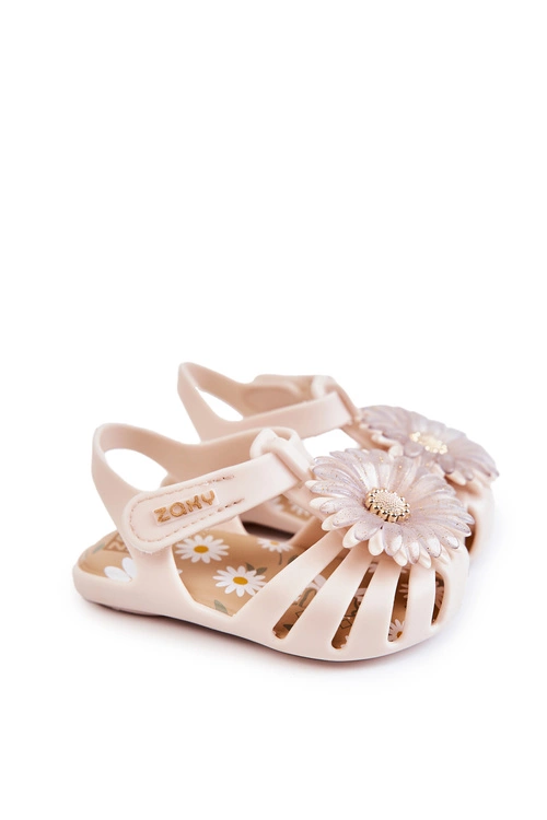 Dziecięce Sandałki Na Rzep Pachnące ZAXY JJ385031 Beżowe