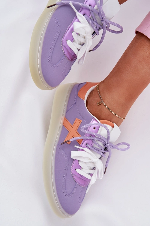 Niskie Buty Sportowe Damskie Fioletowe Zelevelis