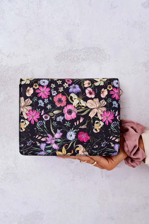 Torebka Listonoszka NOBO NBAG-M1070-CM02 Czarna W Kwiaty