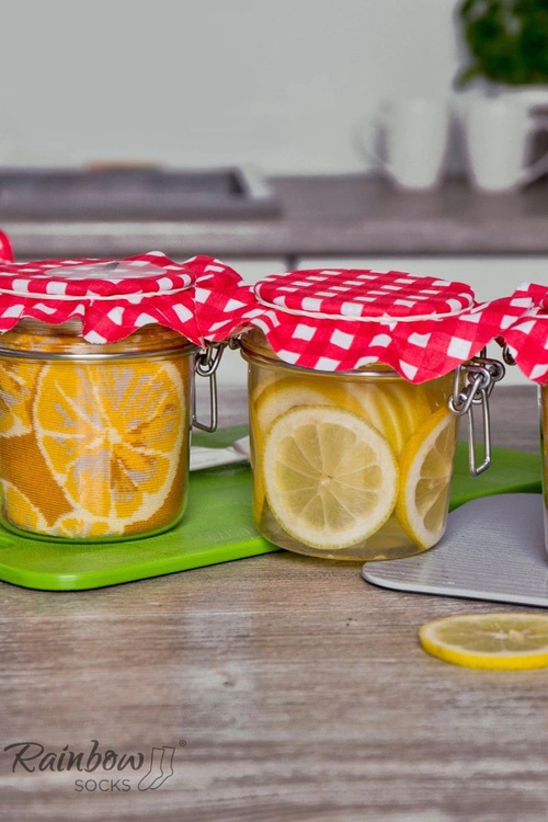 Skarpetki Rainbow Socks Owoce W Słoiku Cytryny Marchewka Groszek 2 Pary