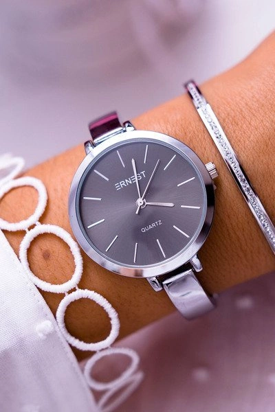 Damski Zegarek Ernest Srebrny Kalama