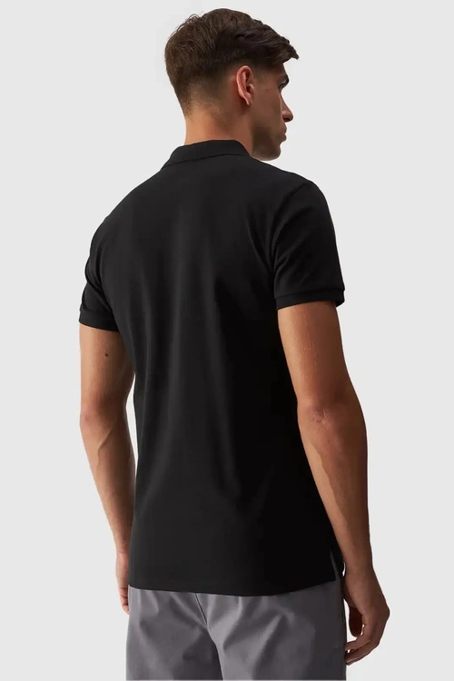 Męska Koszulka Polo Regular Z Logo 4F 4FWMM00TPTSM316-20S Czarna