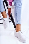 Damskie Buty Sportowe Slip-On Białe Charlien