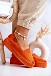 Zamszowe Espadryle Wsuwane Pomarańczowe Lesley
