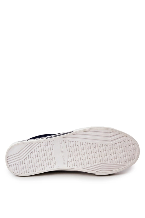 Modne Klasyczne Trampki Cross Jeans JJ1R4028C Granatowe