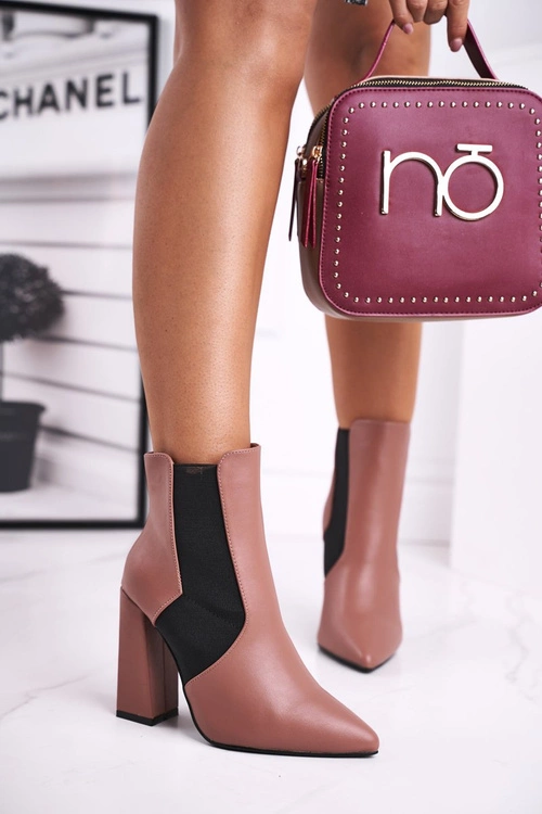 Botki Damskie Na Słupku Różowe Good Vibes