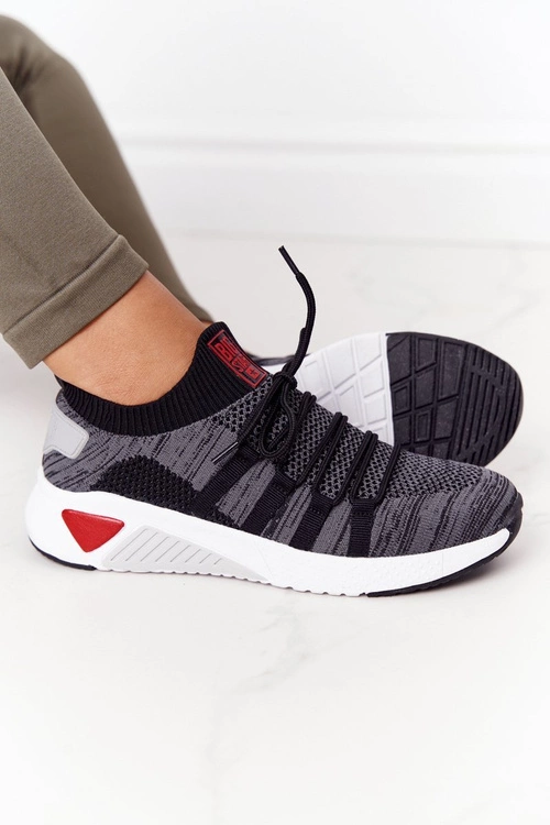 Damskie Sportowe Buty Memory Foam Big Star HH274532 Ciemnoszare