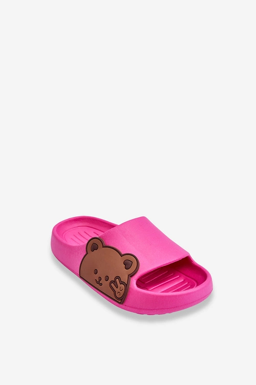 Lekkie Piankowe Klapki Z Misiem Fuksja Todi