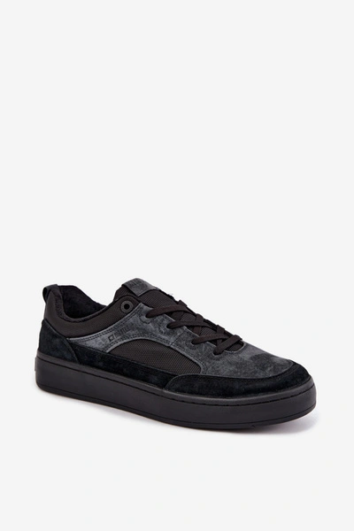 Zamszowe Ocieplane Sneakersy Męskie Big Star UU174118 Czarne