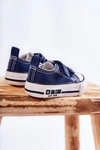 Dziecięce Materiałowe Trampki Na Rzep BIG STAR KK374081 Granatowe